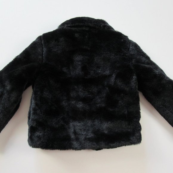Long Sleeve Black Faux Fur Shrug Crop Dressy Jacket NWT - Picture 14 of 16